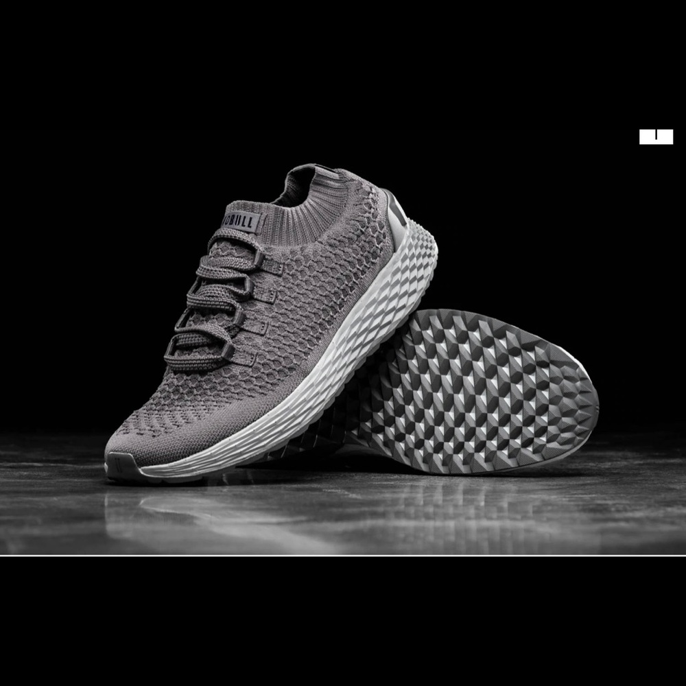 Nobull dark grey knit runner women size 8
